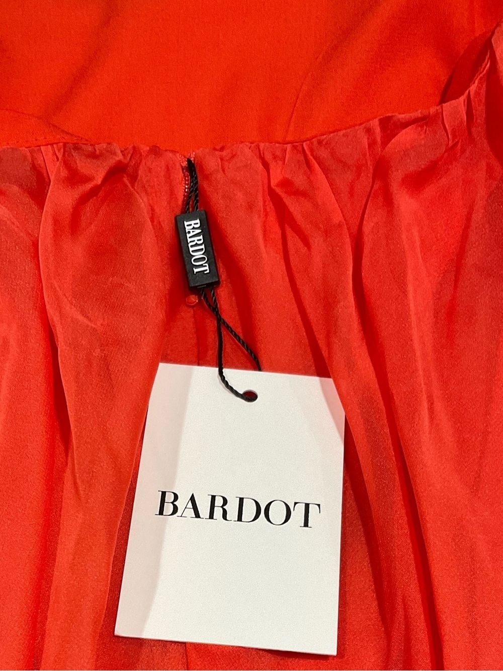 Bardot High Low Ruffle Dress Fire Red Size 12 - Picture 4 of 4